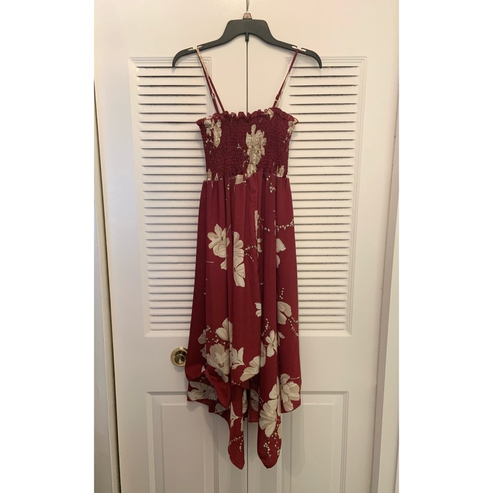 Red and White Floral Sundress